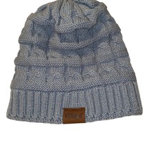 ViGrace Knit Beanie Hat Cap Grey One Size Fits Most 100% Acrylic y2k, ca... - £14.56 GBP