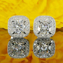 Classic Four-Claw Princess Square Bag Zircon Stud Earrings Commuter Earrings For - £7.98 GBP