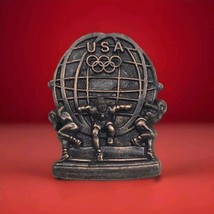 USA Olympic Pin Copper Tone Atlas Globe - $10.95