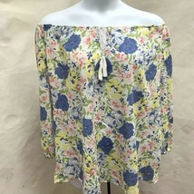 Chaps 1X Top Floral Off Shoulder Colorful Breezy Lightweight Plus Size Shirt - £15.31 GBP