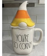 Rae Dunn &quot;You&#39;re So Corny&quot; Halloween Candy Corn Gnome Mug With Lid - £9.86 GBP