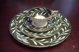 Coalport England CHINA SETTING DINNER  4 pcs set &quot;Phantom Green&quot; ^ - €86,07 EUR