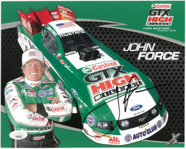 John Force signed Ford Mustang Funny Car Champion Castrol NHRA Racing 8x10 Photo - £31.46 GBP