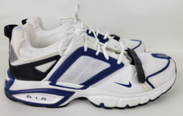 Vtg 2003 Nike Air Cross Country Trainers White Blue 306052-141 Sz 12 - £54.51 GBP