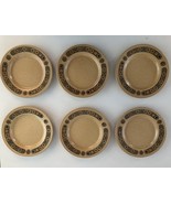 6 Vintage Kiln Craft Bacchus 6.5&quot; Dessert Plates Staffordshire England 70s  - $29.47