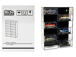 Showcase 12 Car Display Case Wall Mount w Black Back Panel Extra Space M... - £35.90 GBP