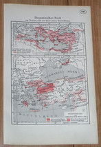 1938 Original Vintage Map Of Byzantine Empire / Ottoman Ampire - £14.11 GBP