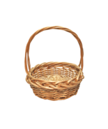 Large Wood Woven Basket Wicker 16" x 17" For Decoration Storage Easter Flowers