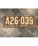 Vintage 1917 Rusted New York License Plate A26-039 *Pre-Owned w/Wear* rr1 - $34.99