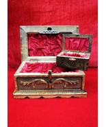 HANDMADE PUZZLE BOX MAGIC WOOD PANDORA TRICK SECRET JEWELERY CASE WITH G... - £38.55 GBP