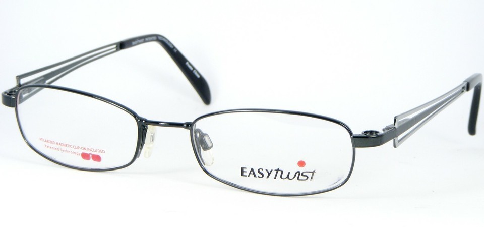 EASYTWIST CT190 90 BLACK SILVER EYEGLASSES GLASSES METAL FRAME 49-17-135... - $27.72