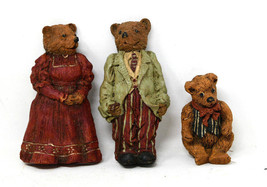 Vintage June McKenna Figurines 3 Bears Momma Poppa Baby 4.5 inches - £16.41 GBP