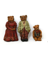 Vintage June McKenna Figurines 3 Bears Momma Poppa Baby 4.5 inches - £16.47 GBP