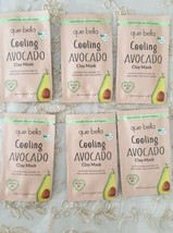 6 pack- Que Bella Bath &amp; Beauty Cooling Avocado Clay Mask 0.24 oz/ 7g - £7.49 GBP