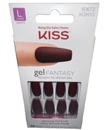 KISS Gel Fantasy 28 Long Nails MATTE WINE #60672 (New/Discontinued) See ... - $20.33 CAD