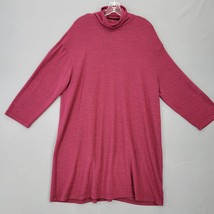 Shein Curve Womens Dress Size 1XL Purple Midi Stretch Shift Casual 3/4 Sleeves - £9.61 GBP
