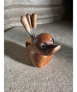 Vintage Mid Century French Retro Rustic Wooden Bird (Duck?) Coctail Pick... - $1,173.13 MXN