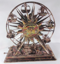 Vintage Copper Colored Metal Ferris Wheel Music Box &quot;Toyland&quot; Tune #31424 - £7.72 GBP