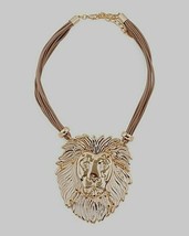 St. Thomas Lion Head Cord Necklace Nwt - £31.79 GBP