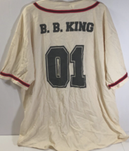 B.B. King #01 Vintage White Red Blues BBK Baseball Badger 90s Music Jersey 2XL - £29.82 GBP