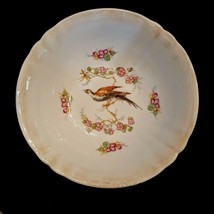 GERMANY Serving Bowl Vintage Porcelain China Black Bird Cherry Blossoms Flowers - £15.81 GBP