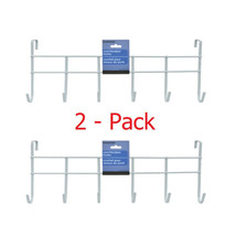 Over The Door Hook Rack Hangers (2-Pack) Door Organizer Clothes Towel Hook Hange - £11.61 GBP