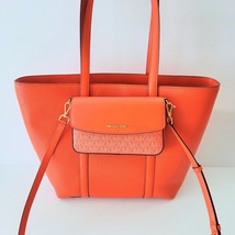 Michael Kors Jet Set Travel Large 2 In 1 Multifunction Tote Handbag Red ... - $146.92