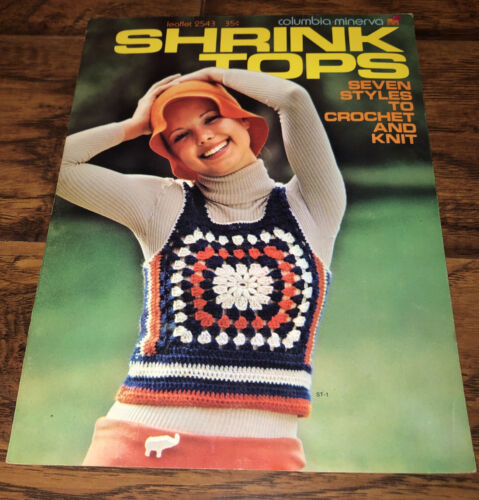 Columbia Minerva Leaflet 2543 Shrink Tops Knit Crochet Patterns Vest Sweater - $2.87