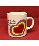 Vintage Avon The Love Mug 1983 Easter Valentine&#39;s Day rainbow heart - £3.97 GBP