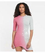 Kappa Authentic Sidempuan Pink Oleander Lt Grey Ombre Asymmetric Dress S... - $46.50 CAD