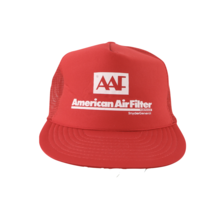 Vintage 80s American Air Filter Spell Out Roped Trucker Hat Cap Snapback... - $17.77