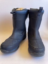 LANDS&#39; END Boys Boots Water Resistant Boots Size 5 Snow Velcroe Hook Loop - $14.24