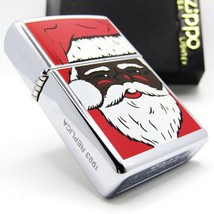 Christmas Black Santa Claus 1993 Replica Zippo Oil Lighter 1998 MIB Rare - $152.46