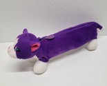 Lisa Frank Playtime Kitten Purple Plush Cat Pencil Holder Zipper Case 11... - $93.95