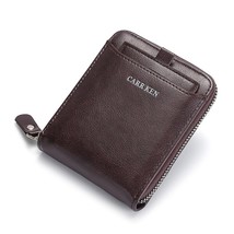 New Fashion Men&#39;s Wallet Mini Wallet Retro Square Pocket Zipper Wallet Change Ca - £53.56 GBP
