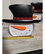 Snowman Marquee Metal  Table Top Sign Soft White LED 10&quot; x 7&quot; Lot of 3 - $39.99