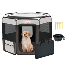 VEVOR Foldable Pet Playpen, 36 inch Portable Dog Playpen, Crate Kennel for Puppy - $86.41