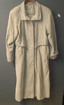 Woman&#39;s Fleet Street Long Trench/Rain Coat Tan Size 10P Buttons Made in ... - £22.92 GBP