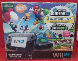Nintendo Wii U Black 32GB New Super Mario Bros U Not Working For Parts Only Read - £109.71 GBP