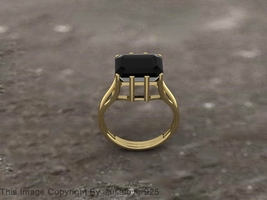 Black Onyx Ring, 925 Solid Sterling Silver Ring, Unisex Ring, Onyx Ring - £51.40 GBP