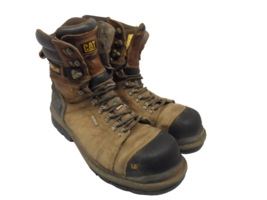 Caterpillar Men&#39;s 8&quot; Hauler Comp Toe Comp Plate Work Boot P717629 Brown Size 13W - £60.93 GBP