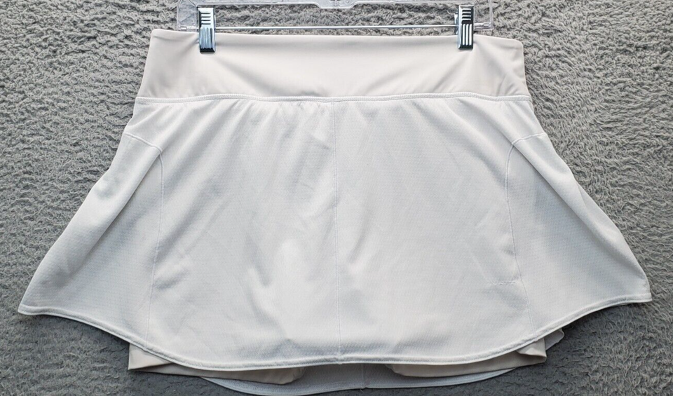 adidas Skort Womens Large White Heat Dry Comfort Fit Lined Elastic Waist... - $18.49