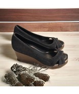 American Eagle denim open toe wedges Women’s Size 6.5 - $32.14 CAD