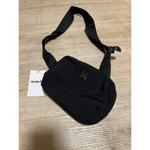 Hurley Black Nylon Crossbody Sling Bag Fanny Pack Waist Adjustable Blink... - $31.05