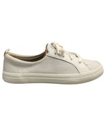 Sperry Crest Vibe Mini Perf Sneakers Womens 8.5 White Polka Dot Lace Up ... - $29.19