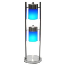 25in H 2-Light Adjustable Table Lamp Blue plastic shades Ore 3031TB - £38.82 GBP