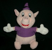 10&quot; Disney The Three 3 Little Pigs Purple Hat Shirt Stuffed Animal Plush Toy Pig - £11.38 GBP