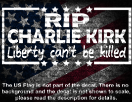 RIP Charlie Kirk Liberty Can&#39;t Be Killed Vinyl Decal US Seller - €5,79 EUR+