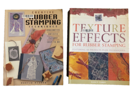 2 Rubber Stamping Techniques &amp; Texture Effects Projects Tutorials How-To Books - $14.82