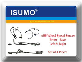 4 ABS Wheel Speed Sensor Front - Rear Left &amp; Right Fits:lexus RX300 99-03 AWD - £179.81 GBP